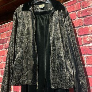 Vintage Teddi Snakskin Velour Tracksuit